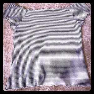 Large Striped off the shoulder top